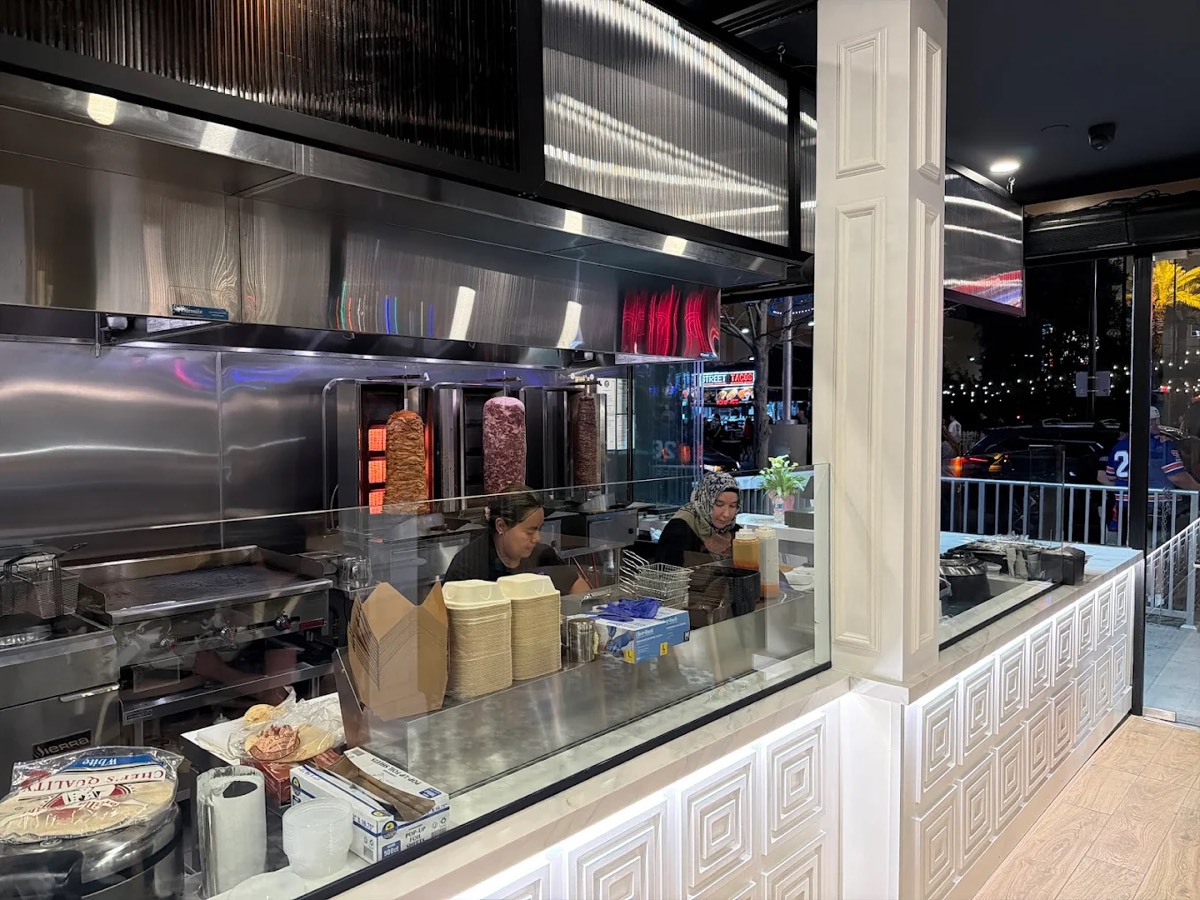 Doner spit in the open kitchen of Istanbul Mediterranean 2, our sister restaurant on Fremont Street