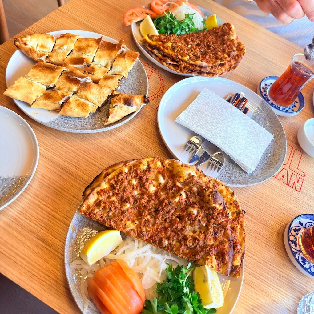 Pide and lahmacun flatbreads