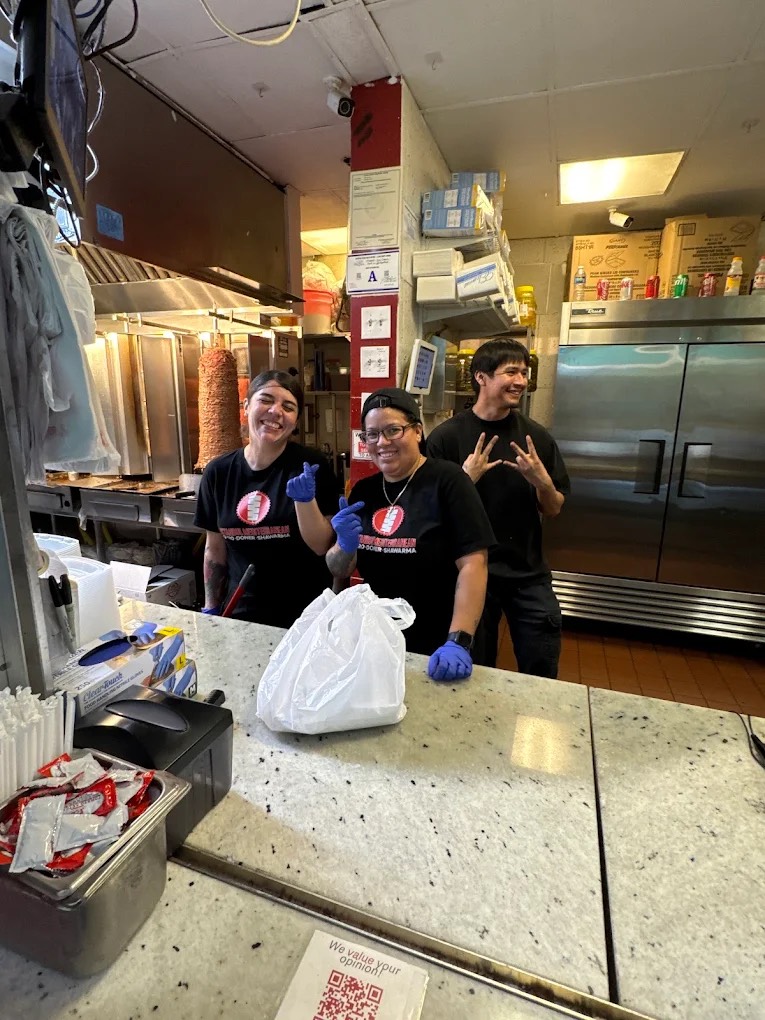 The Istanbul Mediterranean team behind the counter